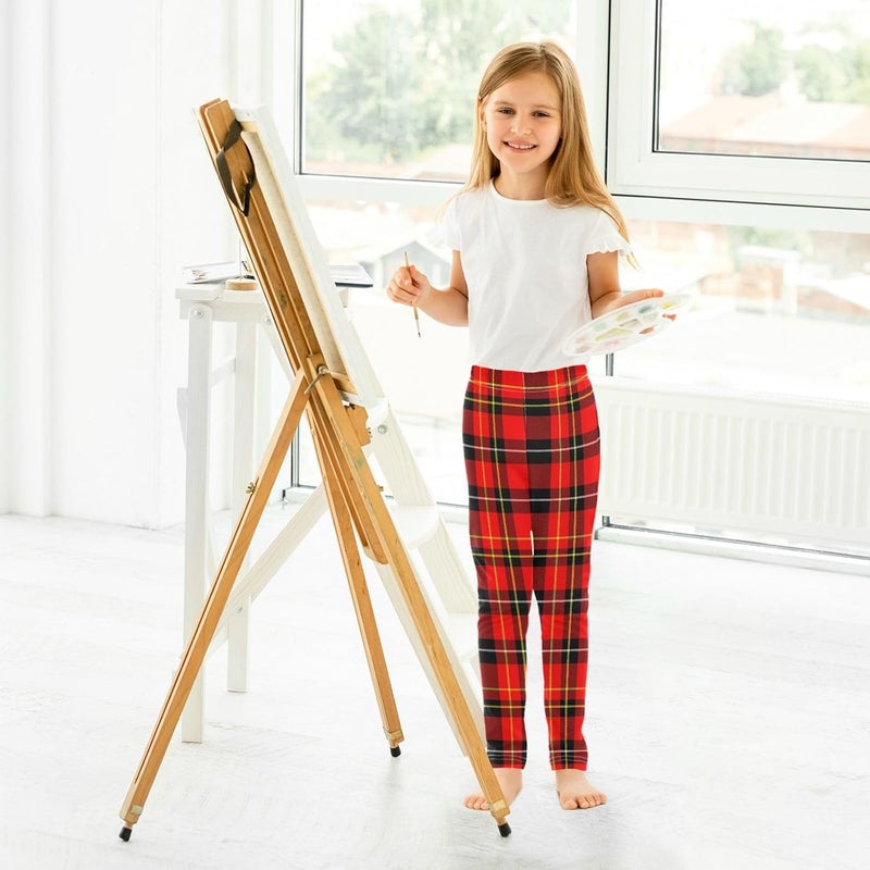 Boccsty Chirstmas Tartan Plaid Girls Leggings Kids Yoga Pants Dance Active Tights 5T - Image 3